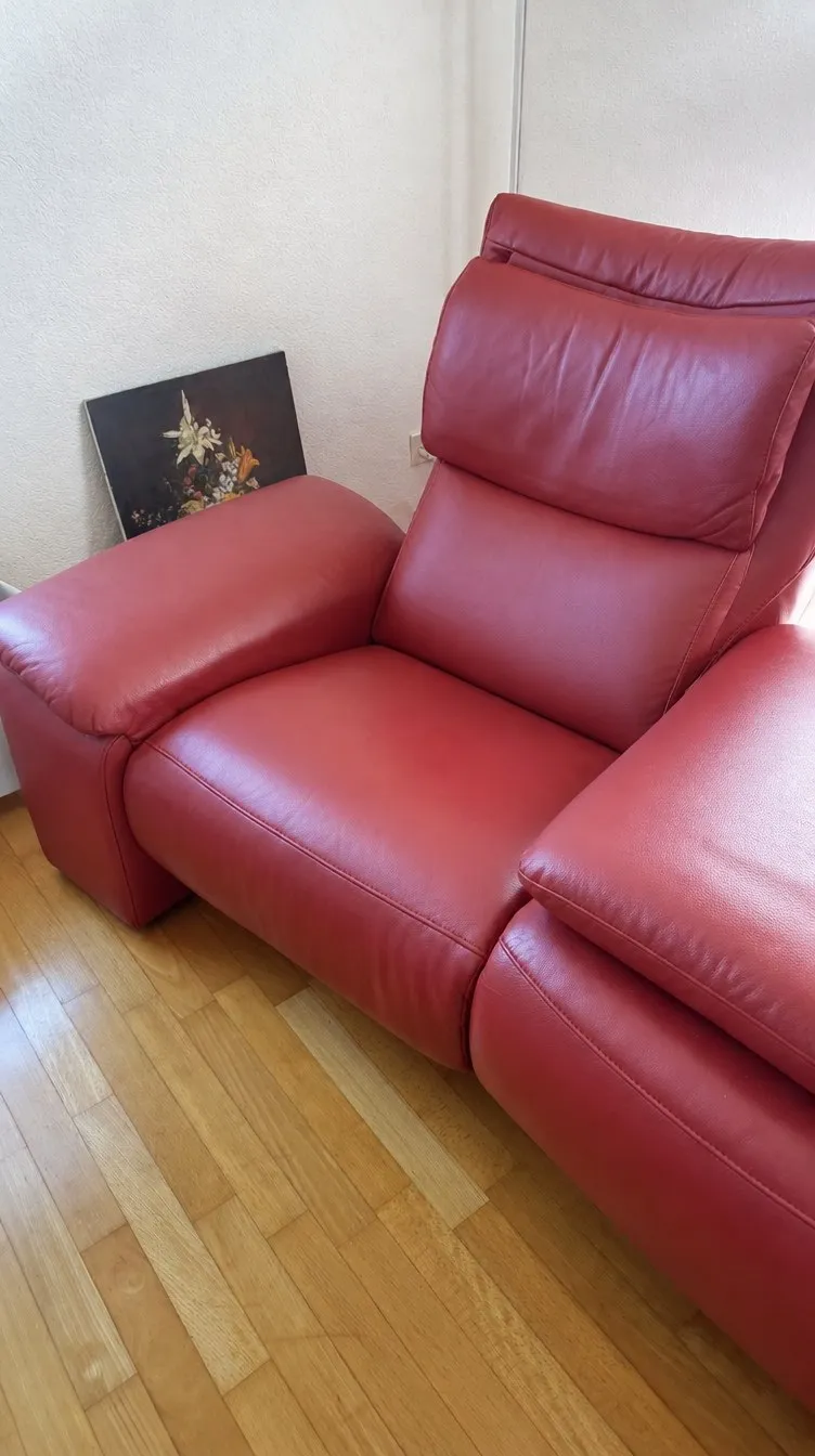 Visualisierung: Himolla Relaxsofa nach dem Neubezug, Neubezug bei der Egora Polsterei Wetzikon
