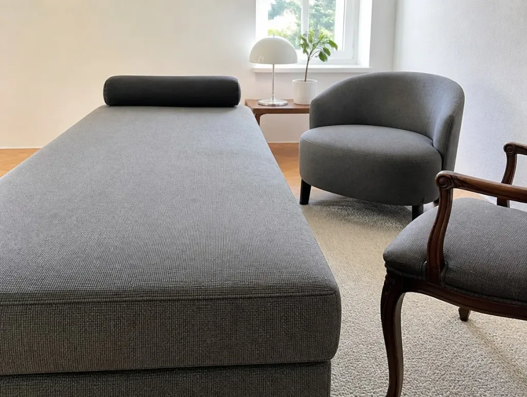 Visualisierung: B&B-Italia-Sofa nach dem Neubezug, Sofa neu beziehen bei der Egora Polsterei Wetzikon