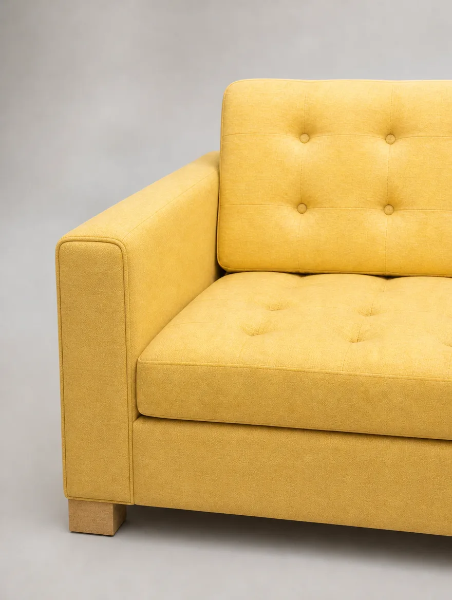 Sofa in Gelb mit neuer Schaumstoffpolsterung: Polsterservice bei der Egora Polsterei in Wetzikon