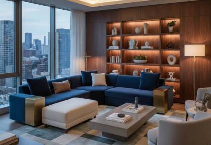 Polstermöbel nach Mass in moderner Wohnumgebung